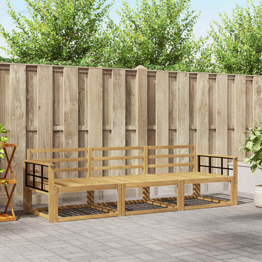 vidaXL Outdoor Sofa Set 3 pcs White 249.5 x 83 x 73 cm