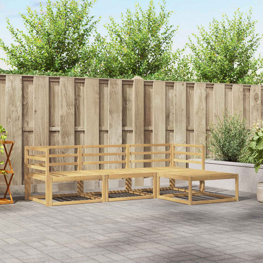 vidaXL Outdoor Sofa Set 4 pcs White 245.5 x 162.5 x 73 cm