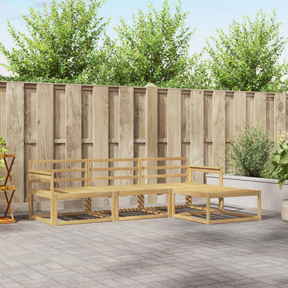 vidaXL Outdoor Sofa Set 4 pcs White 249.5 x 162.5 x 73 cm