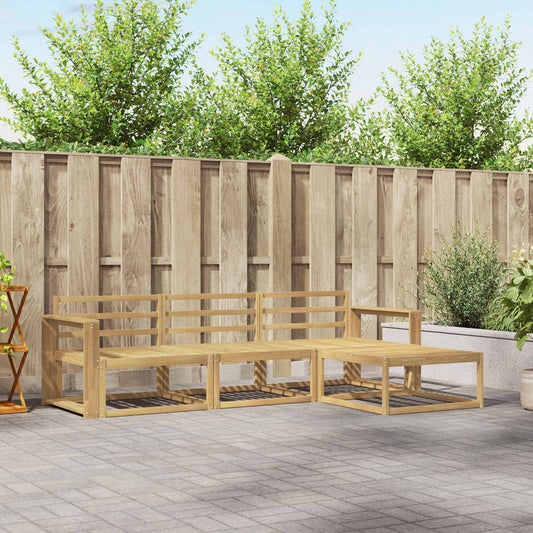 vidaXL Outdoor Sofa Set 4 pcs White 257.5 x 162.5 x 73 cm