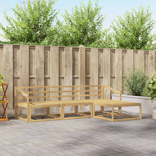 vidaXL Outdoor Sofa Set 4 pcs White 245.5 x 162.5 x 73 cm