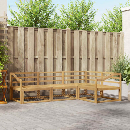 vidaXL Outdoor Sofa Set 4 pcs White 245.5 x 166.5 x 73 cm