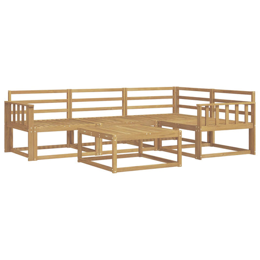 vidaXL Outdoor Sofa Set 5 pcs White 79 x 79 x 37 cm Solid Acacia Wood