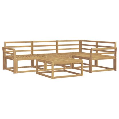 vidaXL Outdoor Sofa Set 5 pcs White 79 x 79 x 37 cm Solid Acacia Wood