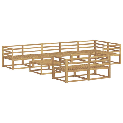 vidaXL Outdoor Sofa Set 9 pcs White 79 x 79 x 37 cm Solid Acacia Wood