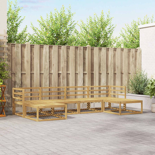 vidaXL Outdoor Sofa Set 6 pcs White Solid Acacia Wood