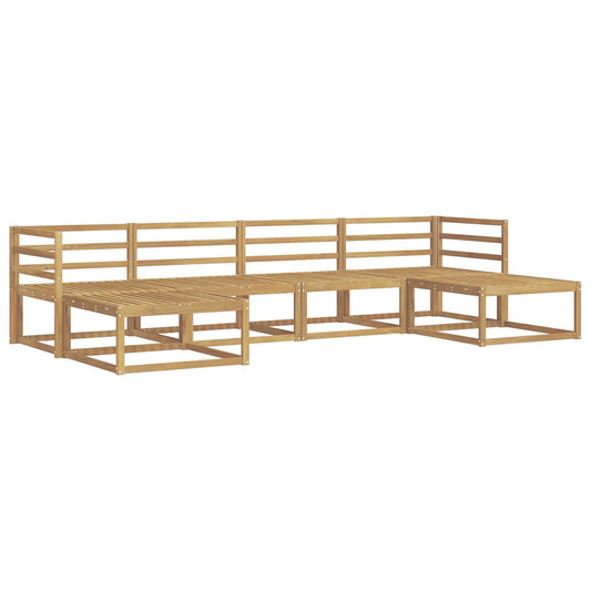 vidaXL Outdoor Sofa Set 6 pcs White Solid Acacia Wood