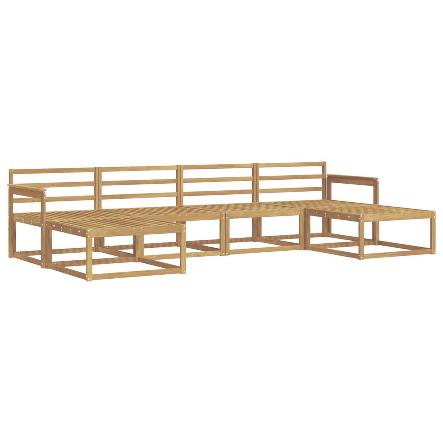 vidaXL Outdoor Sofa Set 6 pcs White Solid Acacia Wood