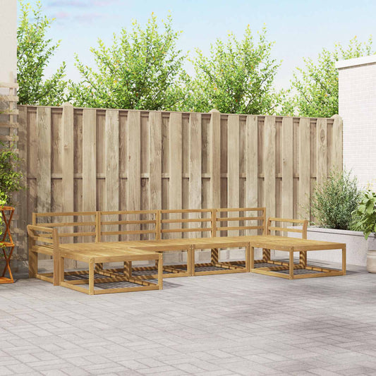vidaXL Outdoor Sofa Set 6 pcs White Solid Acacia Wood