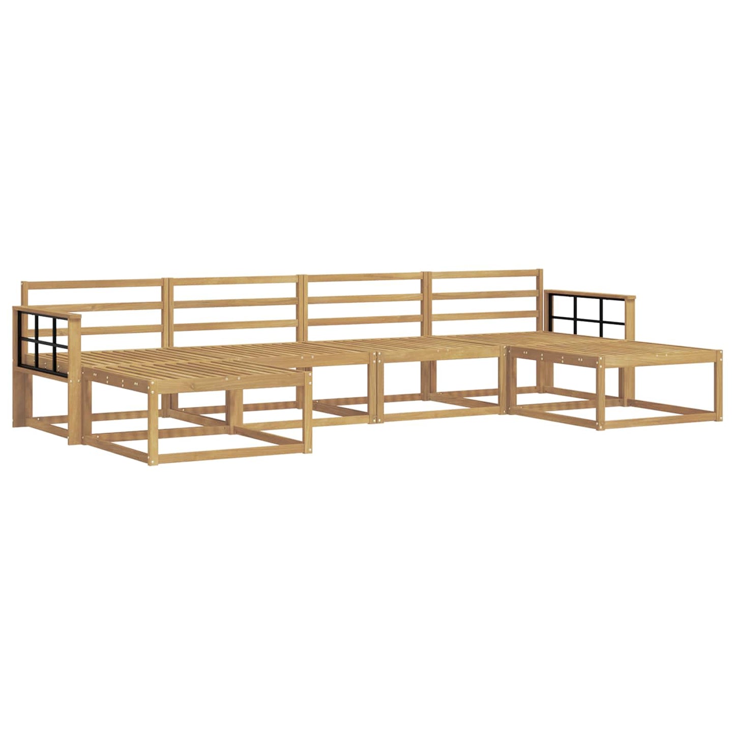 vidaXL Outdoor Sofa Set 6 pcs White Solid Acacia Wood