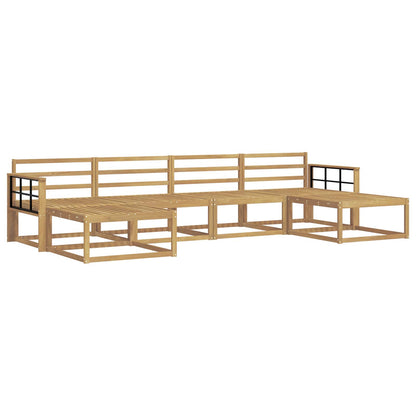 vidaXL Outdoor Sofa Set 6 pcs White Solid Acacia Wood