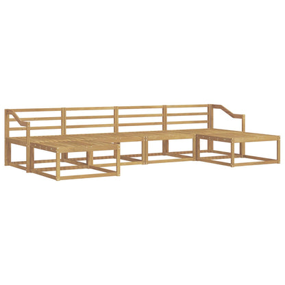 vidaXL Outdoor Sofa Set 6 pcs White Solid Acacia Wood