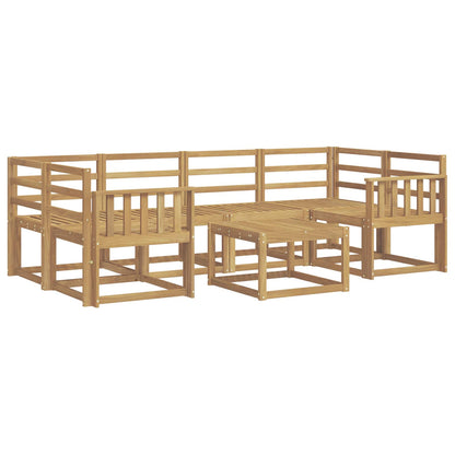 vidaXL Outdoor Sofa Set 7 pcs White 59 x 59 x 37 cm Solid Acacia Wood