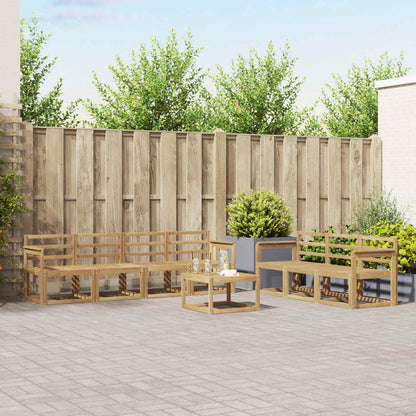 vidaXL Outdoor Sofa Set 8 pcs White 59 x 59 x 37 cm Solid Acacia Wood