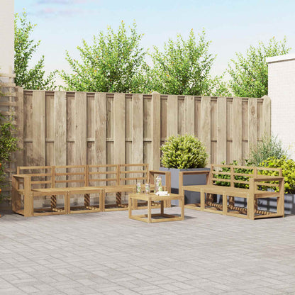 vidaXL Outdoor Sofa Set 8 pcs White 59 x 59 x 37 cm Solid Acacia Wood