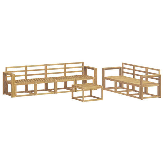 vidaXL Outdoor Sofa Set 8 pcs White 59 x 59 x 37 cm Solid Acacia Wood