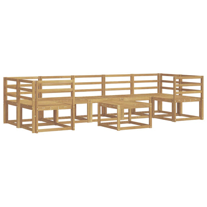 vidaXL Outdoor Sofa Set 8 pcs White 59 x 59 x 37 cm Solid Acacia Wood