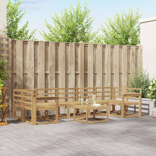 vidaXL Outdoor Sofa Set 8 pcs White 59 x 59 x 37 cm Solid Acacia Wood