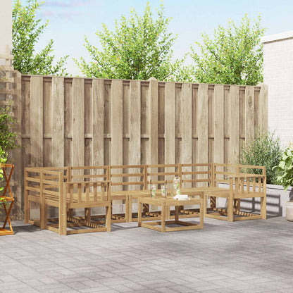 vidaXL Outdoor Sofa Set 8 pcs White 59 x 59 x 37 cm Solid Acacia Wood