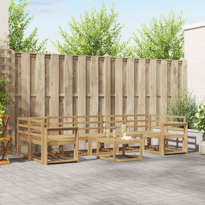 vidaXL Outdoor Sofa Set 8 pcs White 59 x 59 x 37 cm Solid Acacia Wood
