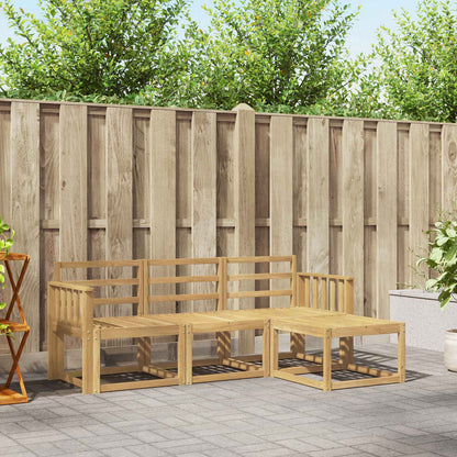 vidaXL Outdoor Sofa Set 4 pcs White 189.5 x 122.5 x 73 cm