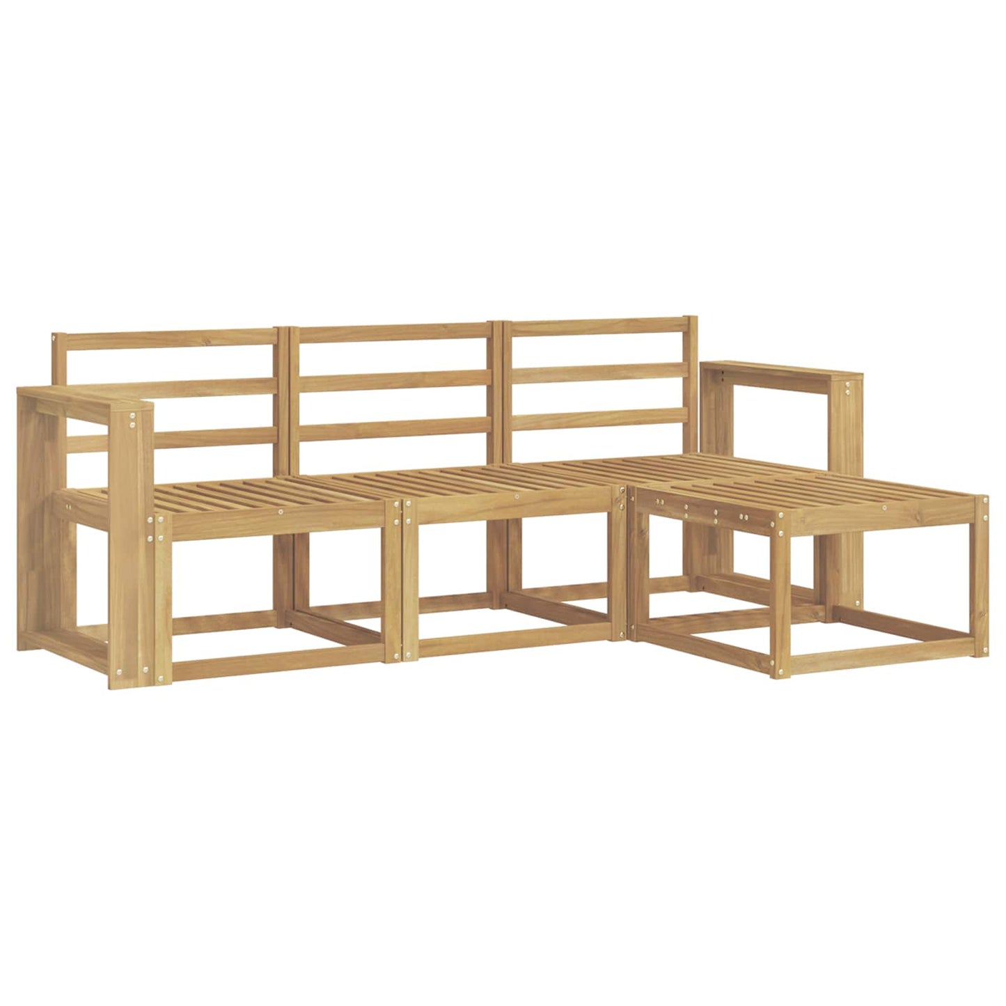 vidaXL Outdoor Sofa Set 4 pcs White 193.5 x 122.5 x 73 cm
