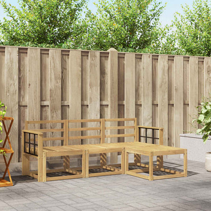 vidaXL Outdoor Sofa Set 4 pcs White 189.5 x 122.5 x 73 cm