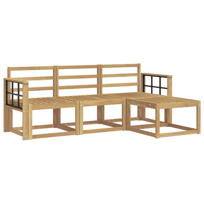 vidaXL Outdoor Sofa Set 4 pcs White 189.5 x 122.5 x 73 cm