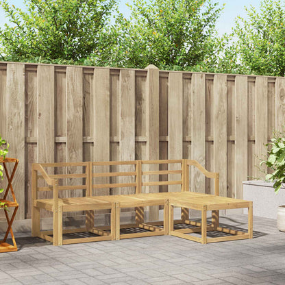 vidaXL Outdoor Sofa Set 4 pcs White 185.5 x 122.5 x 73 cm