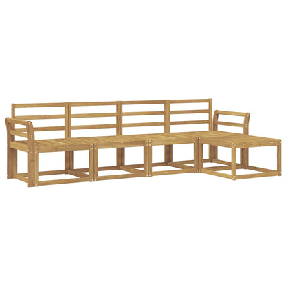 vidaXL Outdoor Sofa Set 5 pcs White 253 x 122.5 x 73 cm