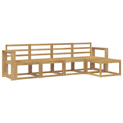vidaXL Outdoor Sofa Set 5 pcs White 257 x 122.5 x 73 cm