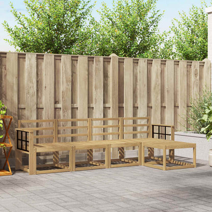vidaXL Outdoor Sofa Set 5 pcs White 249 x 122.5 x 73 cm