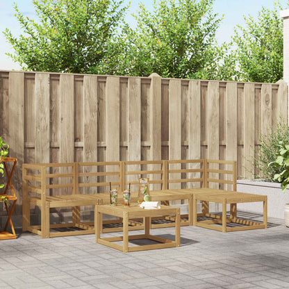 vidaXL Outdoor Sofa Set 6 pcs White 59 x 59 x 37 cm Solid Acacia Wood