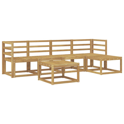 vidaXL Outdoor Sofa Set 6 pcs White 59 x 59 x 37 cm Solid Acacia Wood