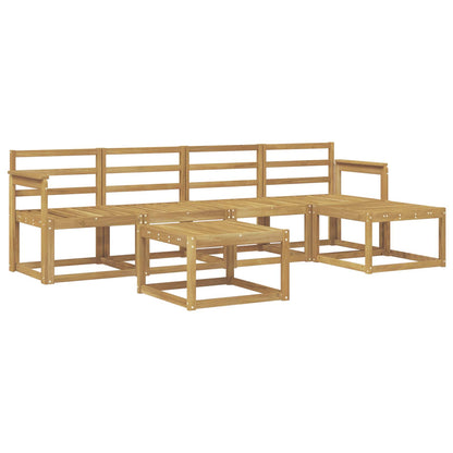 vidaXL Outdoor Sofa Set 6 pcs White 59 x 59 x 37 cm Solid Acacia Wood