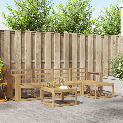 vidaXL Outdoor Sofa Set 6 pcs White 59 x 59 x 37 cm Solid Acacia Wood
