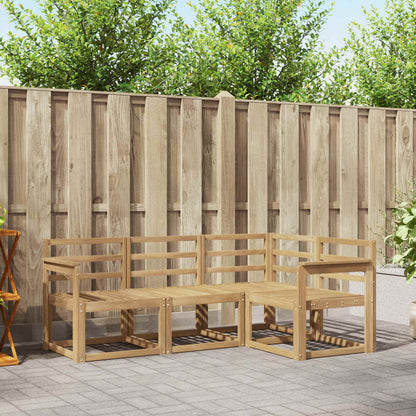vidaXL Outdoor Sofa Set 4 pcs White 187.5 x 128.5 x 73 cm