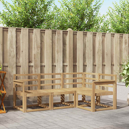 vidaXL Outdoor Sofa Set 4 pcs White 187.5 x 128.5 x 73 cm