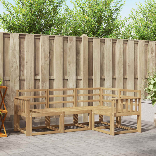 vidaXL Outdoor Sofa Set 4 pcs White 187.5 x 128.5 x 73 cm