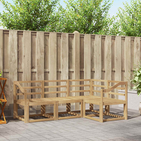 vidaXL Outdoor Sofa Set 4 pcs White 185.5 x 126.5 x 73 cm