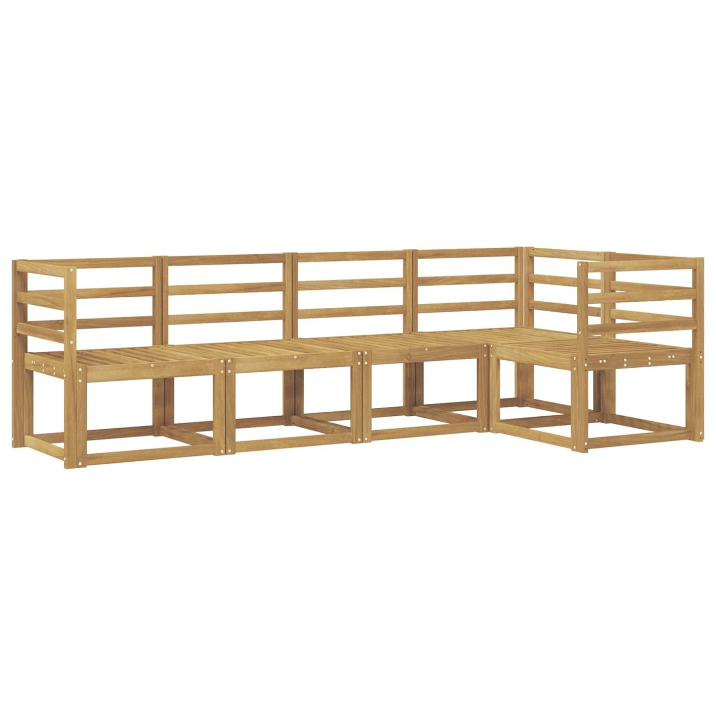 vidaXL Outdoor Sofa Set 5 pcs White Solid Acacia Wood