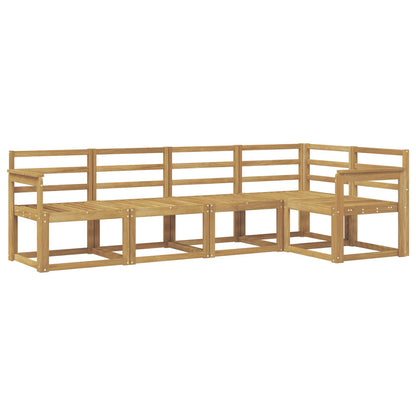 vidaXL Outdoor Sofa Set 5 pcs White Solid Acacia Wood