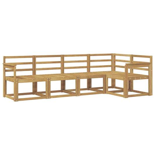 vidaXL Outdoor Sofa Set 5 pcs White Solid Acacia Wood