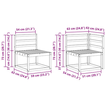 vidaXL Outdoor Sofa Set 5 pcs White Solid Acacia Wood