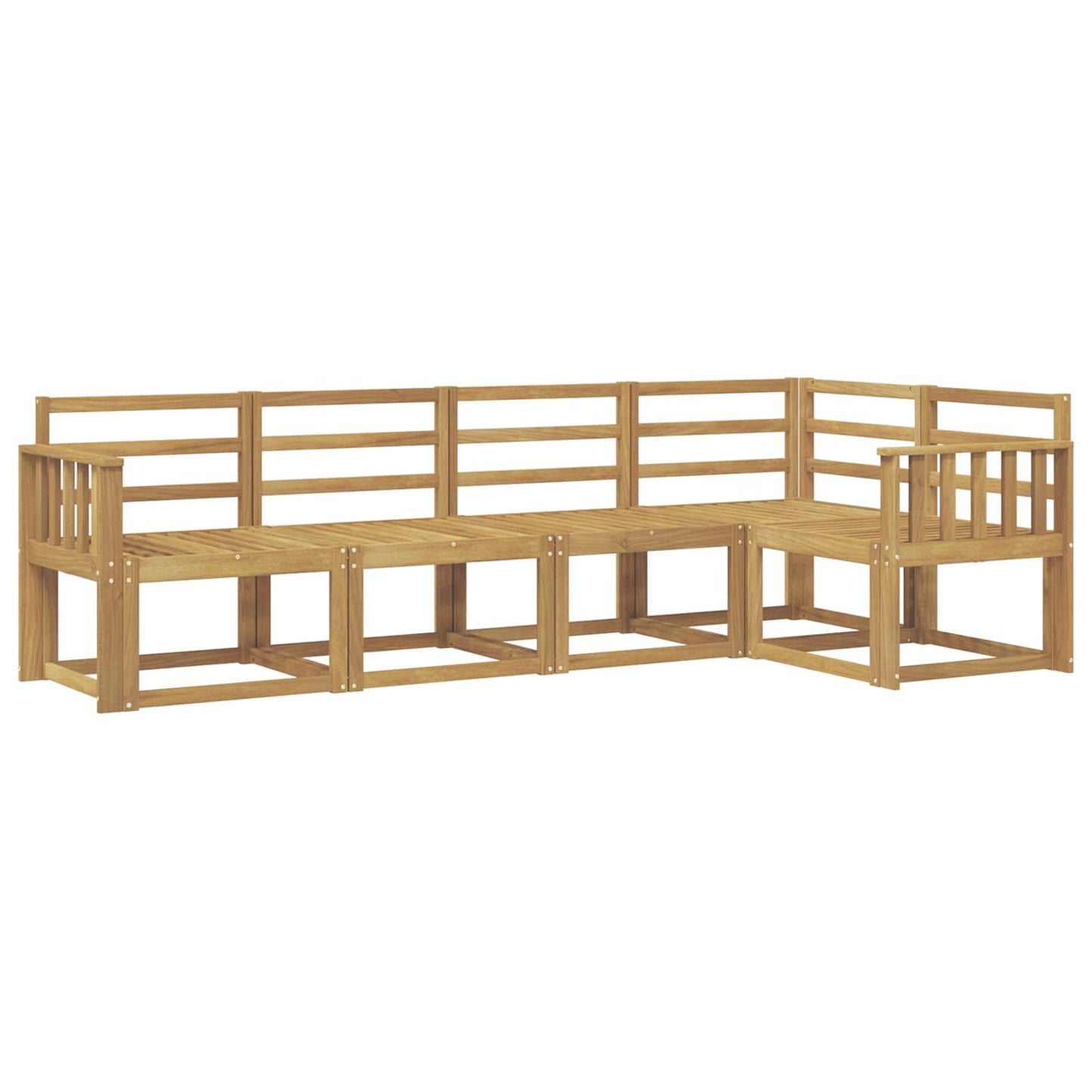 vidaXL Outdoor Sofa Set 5 pcs White Solid Acacia Wood