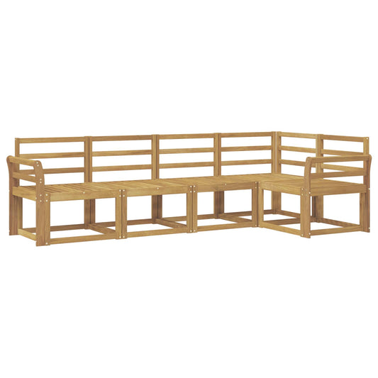 vidaXL Outdoor Sofa Set 5 pcs White Solid Acacia Wood