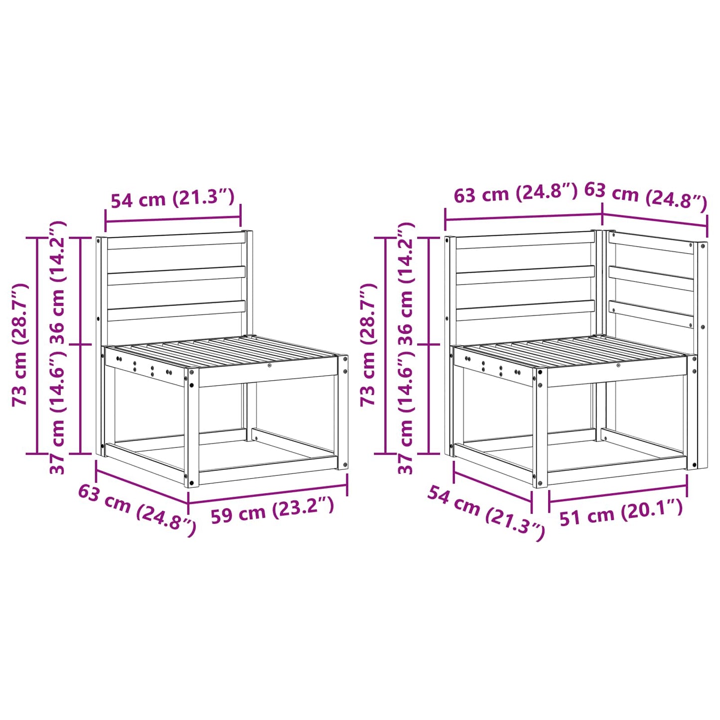 vidaXL Outdoor Sofa Set 5 pcs White Solid Acacia Wood