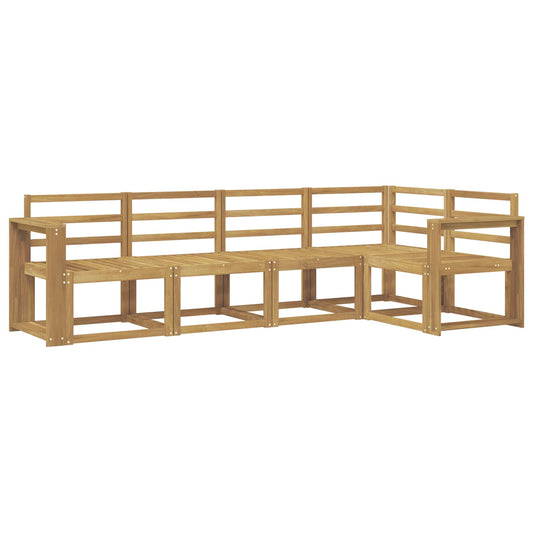 vidaXL Outdoor Sofa Set 5 pcs White Solid Acacia Wood