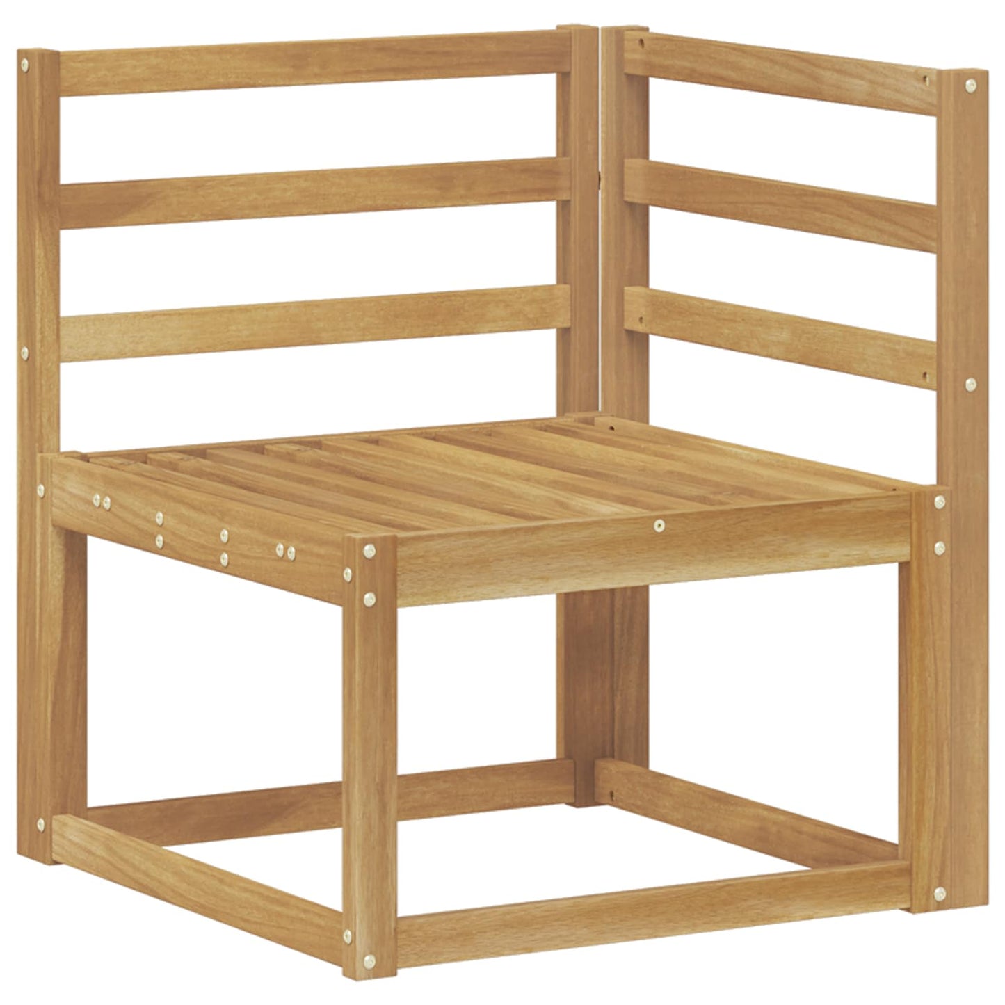 vidaXL Outdoor Sofa Set 5 pcs White Solid Acacia Wood