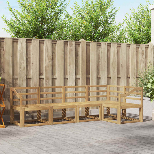 vidaXL Outdoor Sofa Set 5 pcs White Solid Acacia Wood